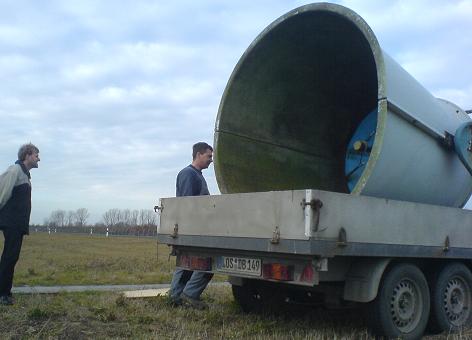  SODAR Abtransport mit einem 2x3 m Hänger