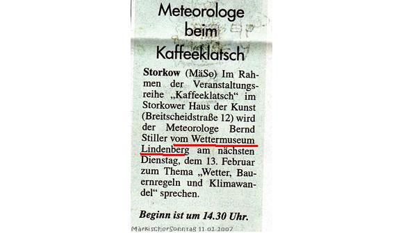 Ausriss Märkischer Sonntag