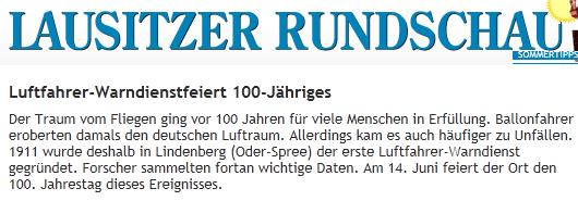 Screenshot Lausitzer Rundschau Online ...