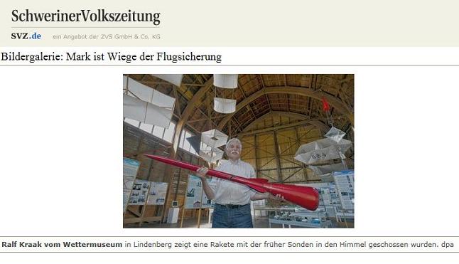 Screenshot Schweriner Volkszeitung Online ...