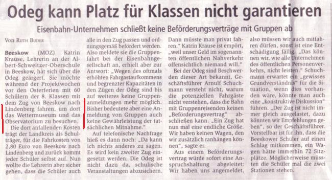 Ausriss ...