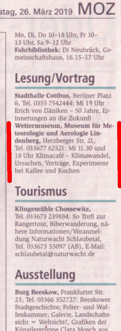 Ausriss ...