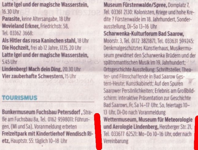 Ausriss ...