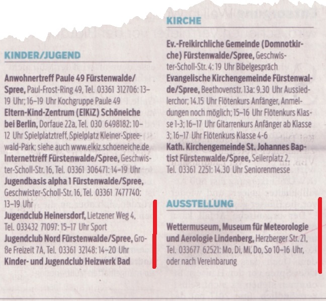 Ausriss ...