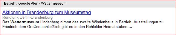 Screenshot Google Alert