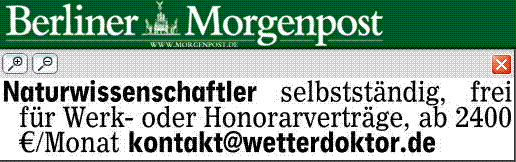 Anzeigenvertrag mit der Morgenpost